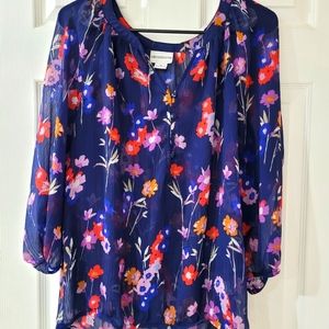 Sheer blouse size medium women's